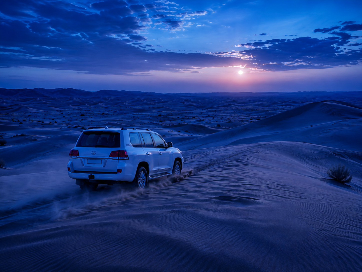 Evening Desert Safari Dubai with 4x4 dune bashing at sunset